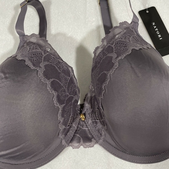 NWT Natori Refined Contour Underwire‎ Bra in Gunmetal [SZ 32DD ] - Picture 6 of 11